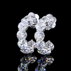 4-1/2ctw Prong Round C Hoop Earrings