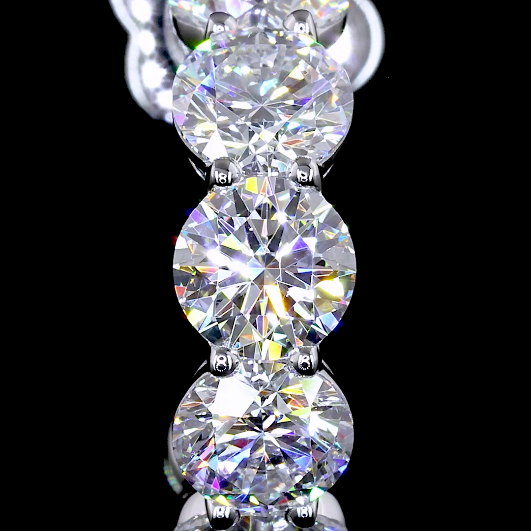 4-1/2ctw Prong Round C Hoop Earrings