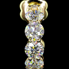 9ctw Prong Round C Hoop Earrings