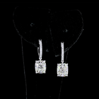 5ctw Prong East West Cushion Drop Earrings