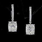 5ctw Prong East West Cushion Drop Earrings