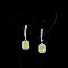 2-1/2ctw Prong Radiant & Round Drop Earrings