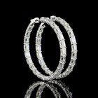 12ctw Prong Emerald Hoop Earrings