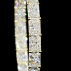 12ctw Prong Radiant Hoop Earrings