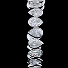 4-1/2ctw Bezel East West Pear C Hoop Earrings