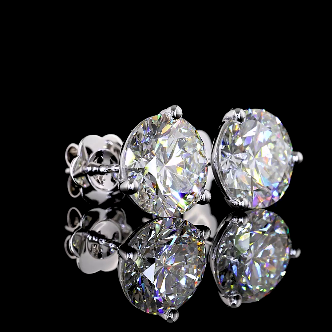 6ctw Prong Round Martini Stud Earrings