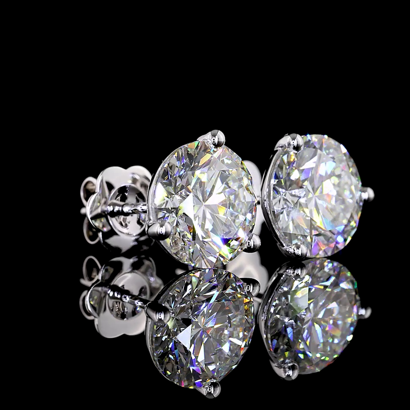 6ctw Prong Round Martini Stud Earrings