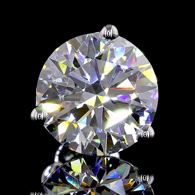 6ctw Prong Round Martini Stud Earrings