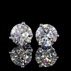 6ctw Prong Round Martini Stud Earrings