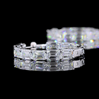 14ctw Prong Emerald Hoop Earrings