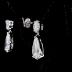 5ctw Prong Round & Pear Hanging Earrings