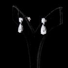 5ctw Prong Round & Pear Hanging Earrings