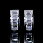 1-3/4ctw Channel East West Baguette Huggie Earrings