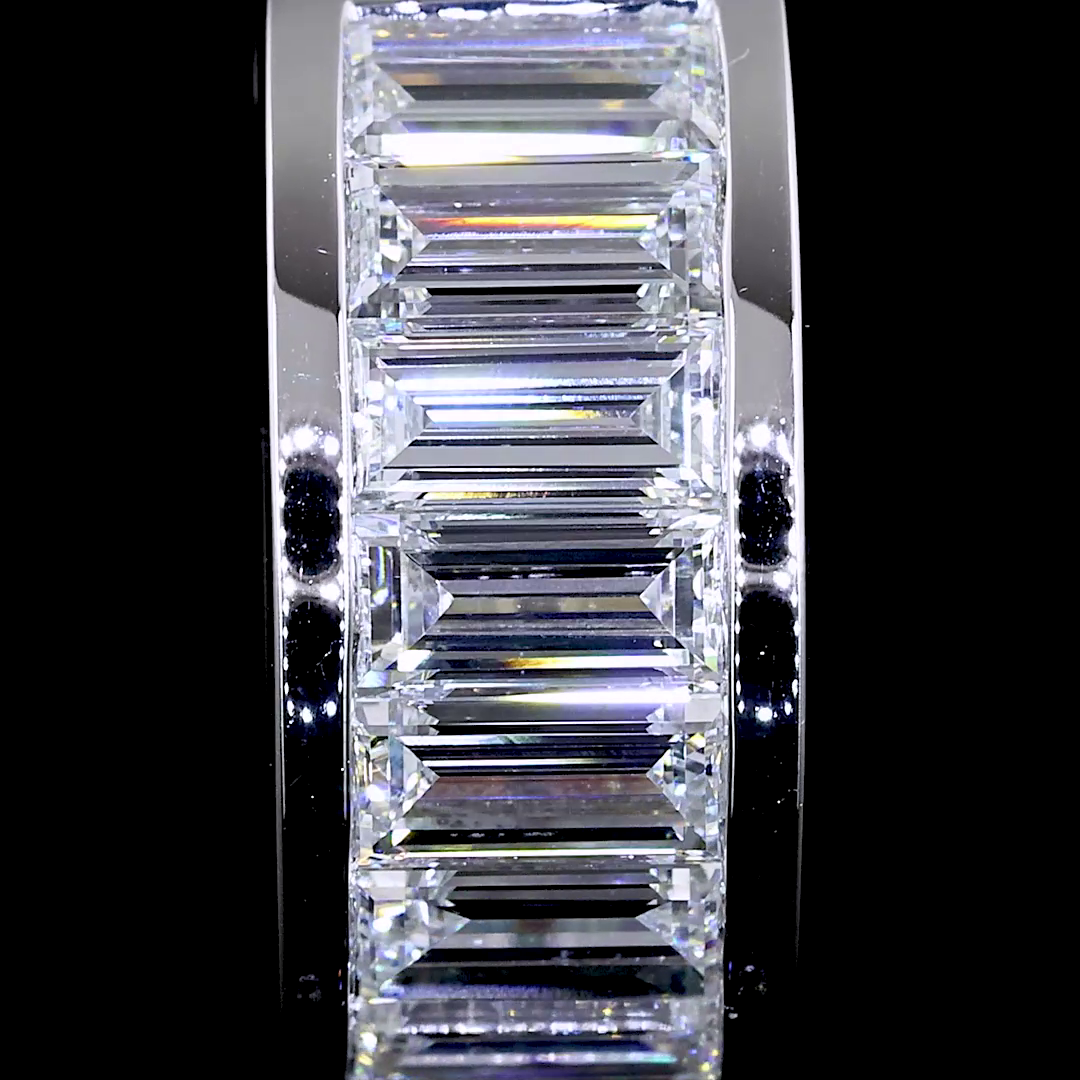 1-3/4ctw Channel East West Baguette Huggie Earrings
