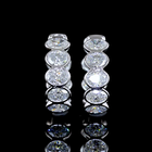 3-3/4ctw Bezel East West Oval Huggie Earrings