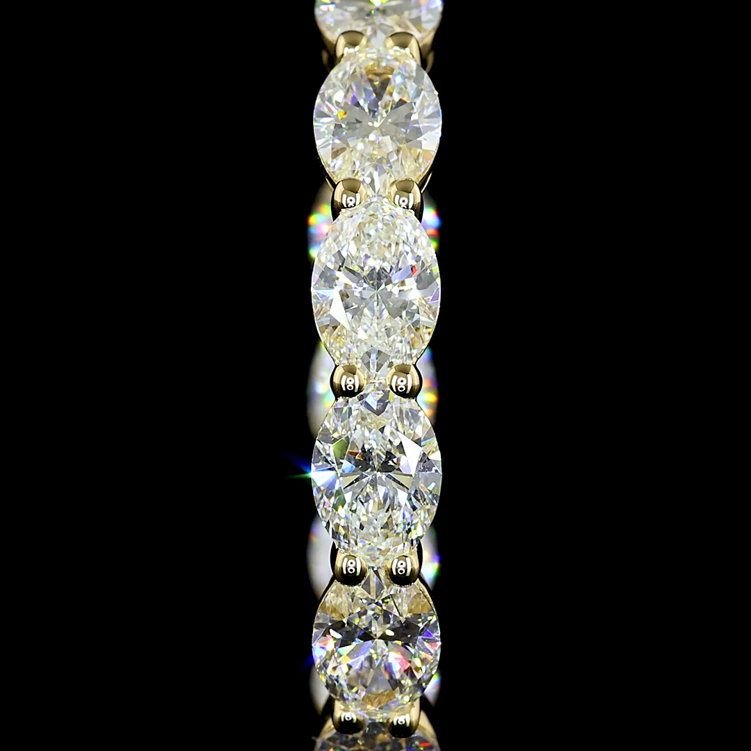 4-1/2ctw Prong Oval Hoop Earrings