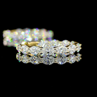4-1/2ctw Prong Oval Hoop Earrings