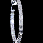 1-3/4ctw Prong Emerald Hoop Earrings