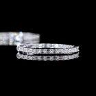 1-3/4ctw Prong Emerald Hoop Earrings