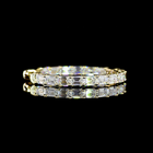 3-1/4ctw Prong Emerald Hoop Earrings
