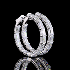 5ctw Prong Emerald Hoop Earrings