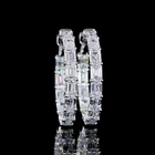 5ctw Prong Emerald Hoop Earrings