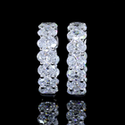 2ctw Prong East West Oval Huggie Earrings
