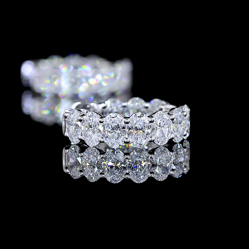 2ctw Prong East West Oval Huggie Earrings