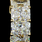 5ctw Prong East West Radiant Huggie Earrings
