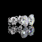 4ctw Prong Round Stud Earrings