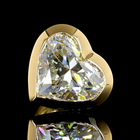 4ctw Bezel Heart Stud Earrings