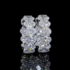 3-1/2ctw Prong East West Oval Huggie Earrings