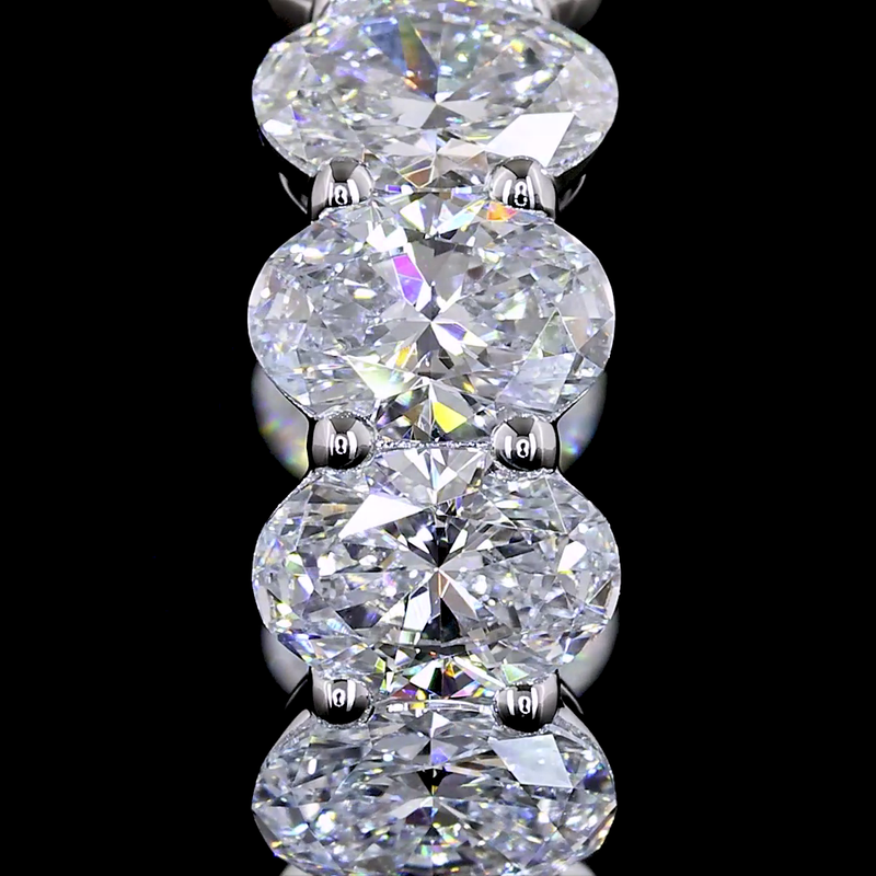 3-1/2ctw Prong East West Oval Huggie Earrings
