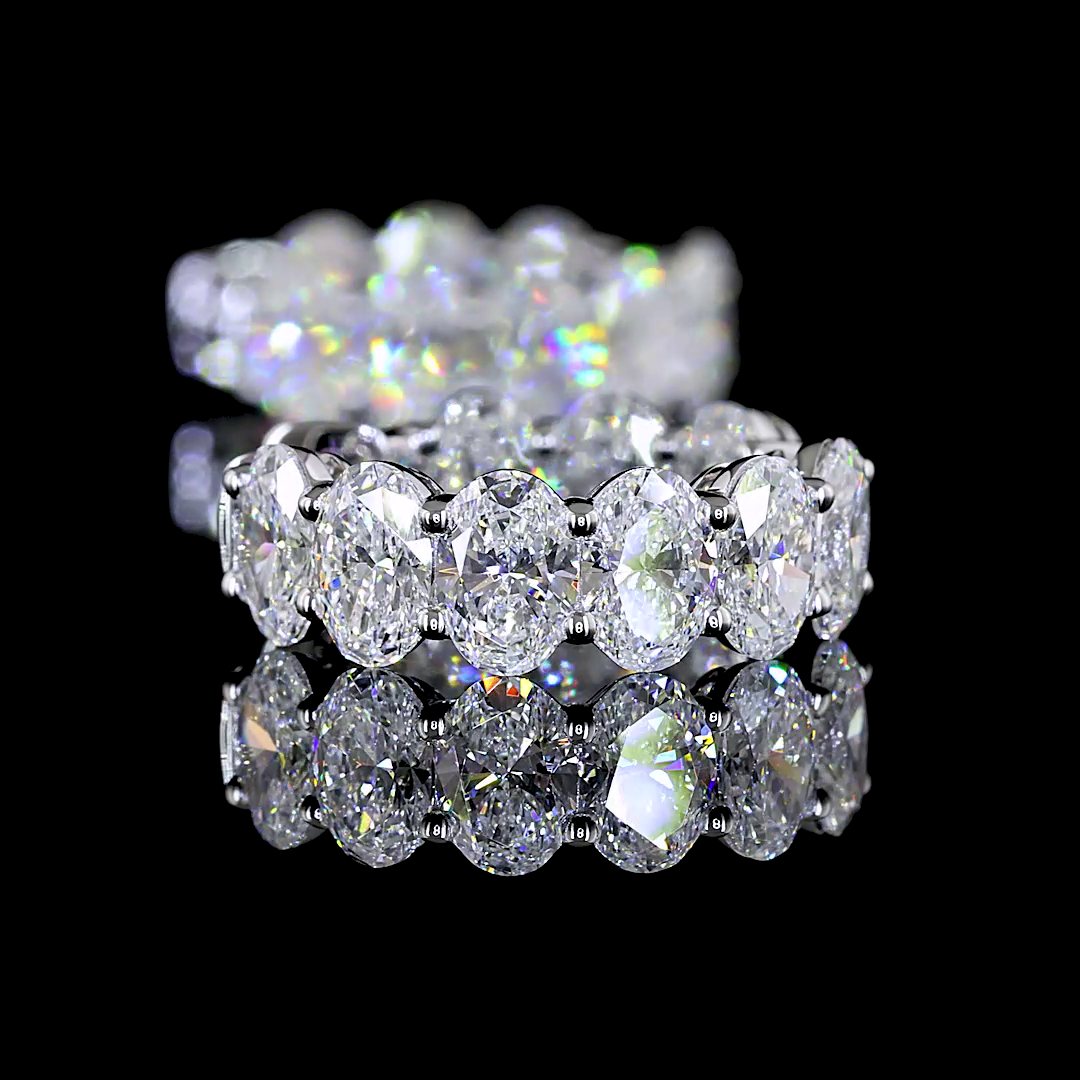 3-1/2ctw Prong East West Oval Huggie Earrings