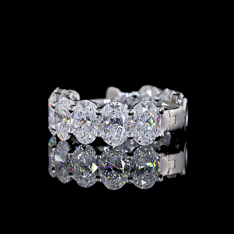 3-1/2ctw Prong East West Oval Huggie Earrings