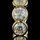 3-1/2ctw Bezel Round Huggie Earrings