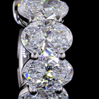 3-1/2ctw Bezel East West Oval Huggie Earrings