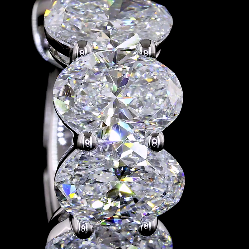 3-1/2ctw Bezel East West Oval Huggie Earrings