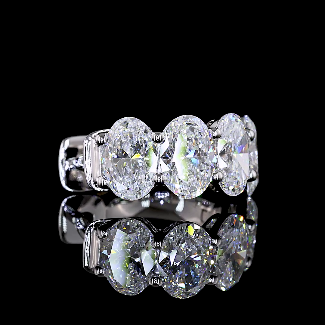 3-1/2ctw Bezel East West Oval Huggie Earrings