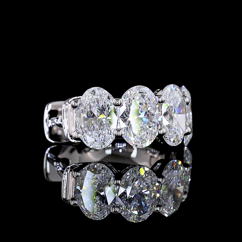 3-1/2ctw Bezel East West Oval Huggie Earrings