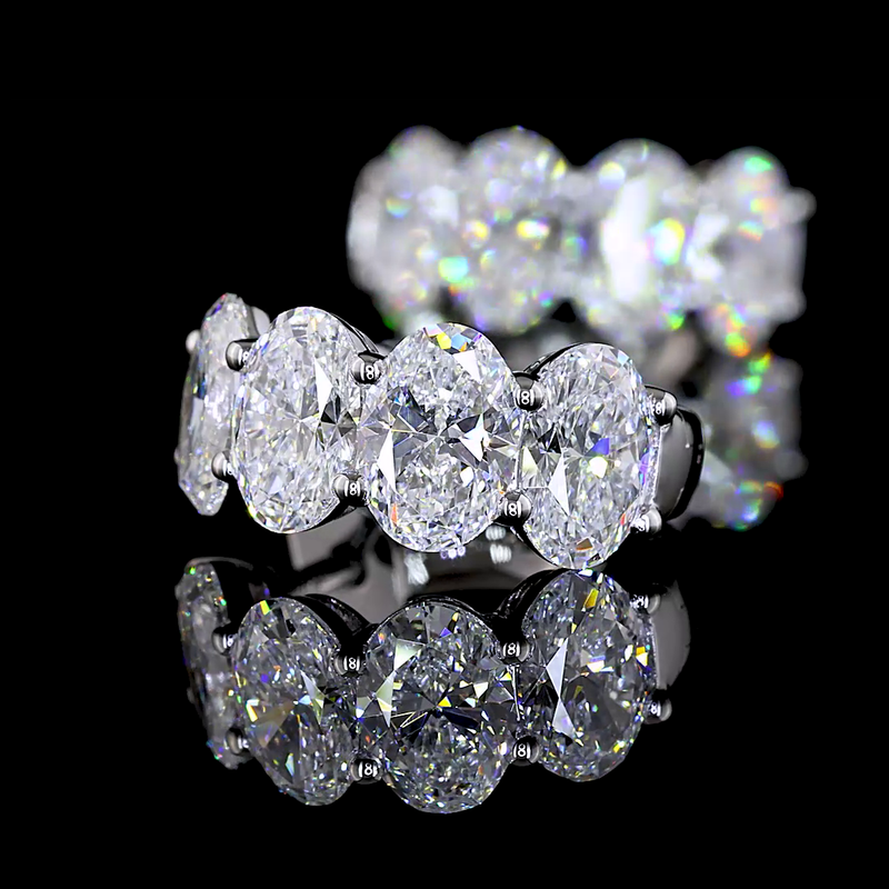 3-1/2ctw Bezel East West Oval Huggie Earrings