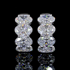 5ctw Prong East West Oval Huggie Earrings