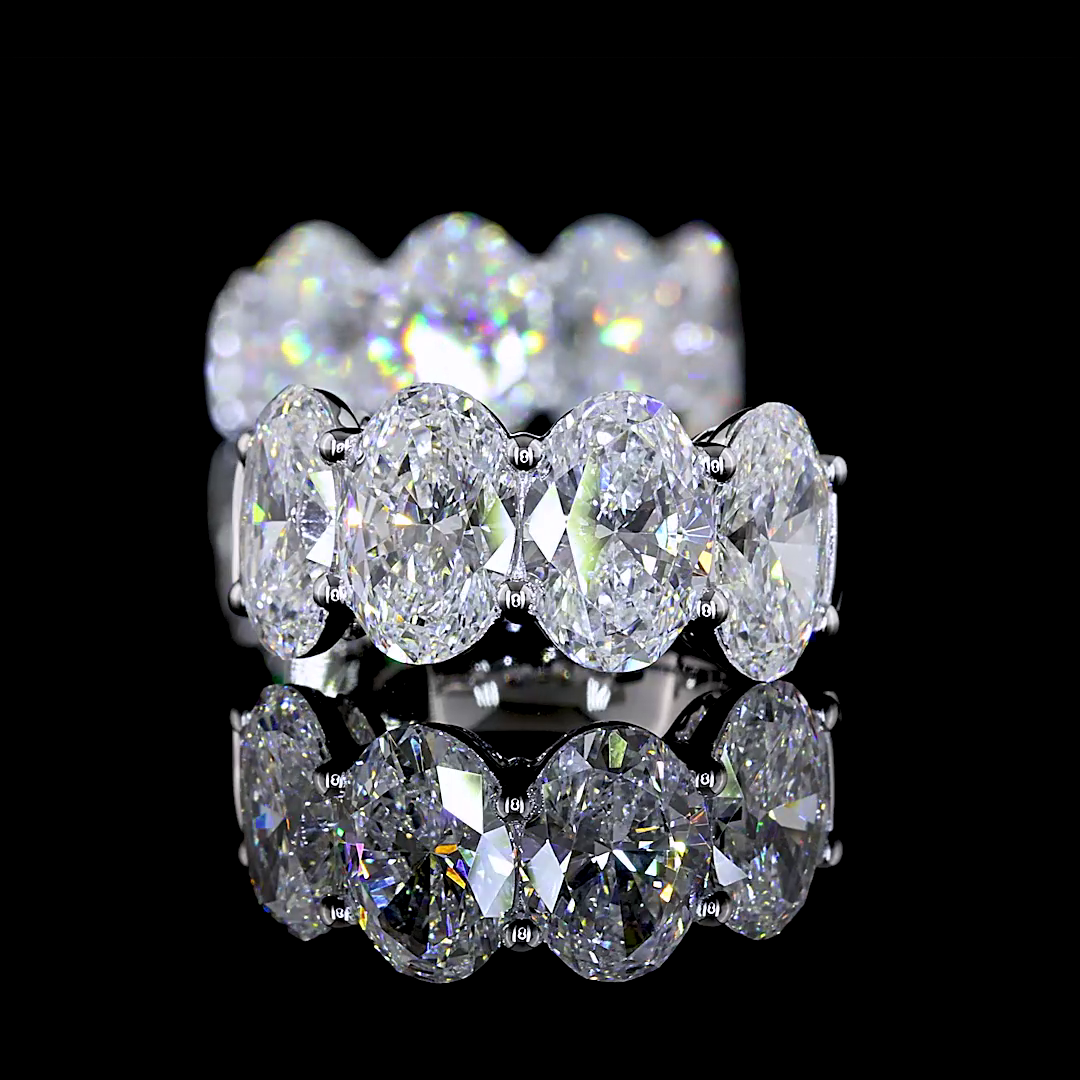 5ctw Prong East West Oval Huggie Earrings