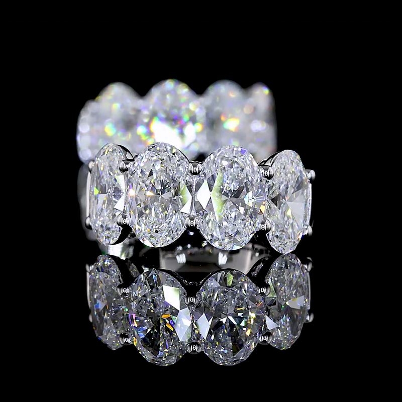 5ctw Prong East West Oval Huggie Earrings