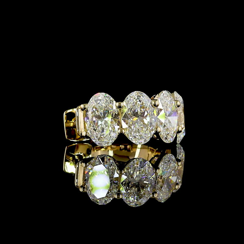 5ctw Prong East West Oval Huggie Earrings