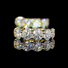 2ctw Prong Round Huggie Earrings