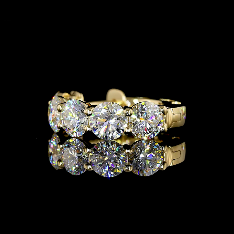 2ctw Prong Round Huggie Earrings