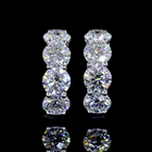 3-1/4ctw Prong Round Huggie Earrings