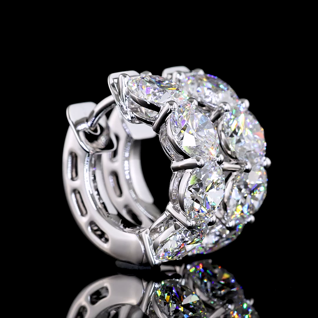 11ctw Prong Round Huggie Earrings