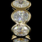 2ctw Bezel East West Oval Huggie Earrings